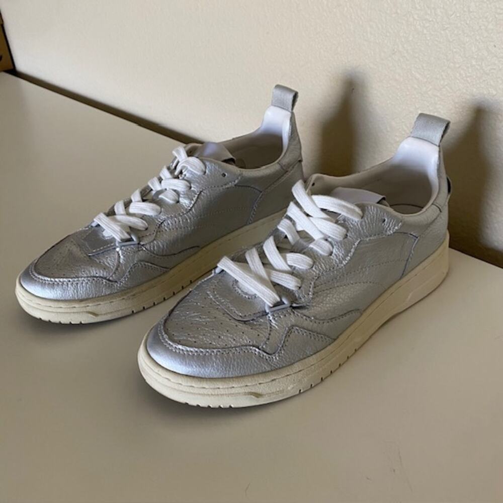 Steve Madden Everlie‎ Silver Lea Flat Fashion Lace-Up Sneakers Women's 9.5M - Picture 15 of 15